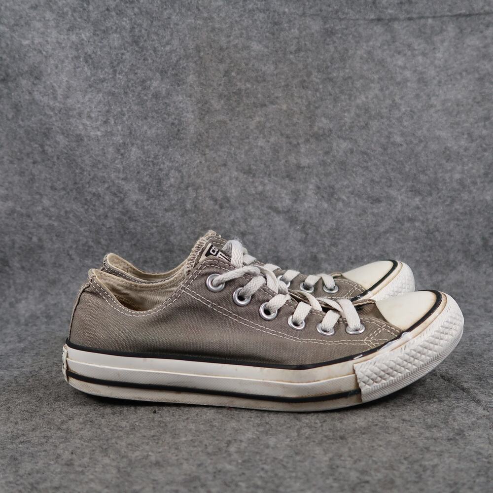 Converse Shoes Womens 7 Casual Sneakers All Star Canvas Lace Up Gray Active